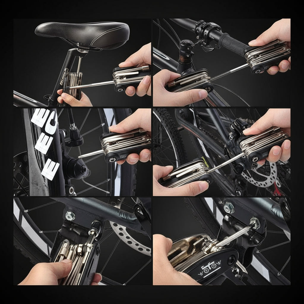 16 IN 1 Multi-Purpose Key Spoke Wrench Repair Tool Kit