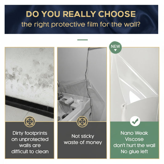 Self- Adhesive Transparent Electrostatic Wall Protection Film (Pack of 2)