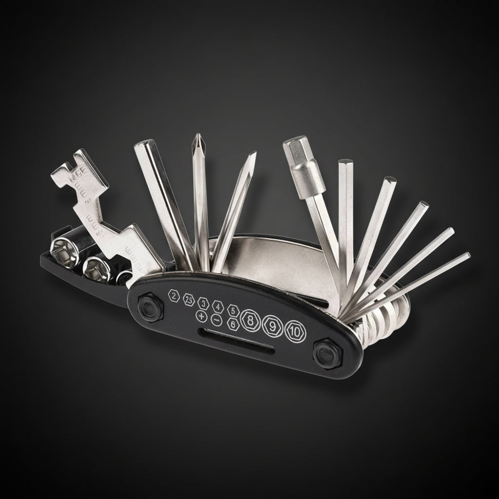 16 IN 1 Multi-Purpose Key Spoke Wrench Repair Tool Kit